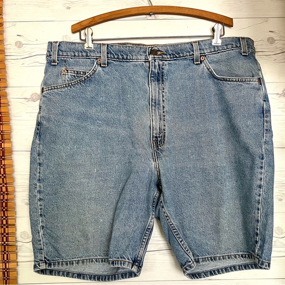 Vintage Levis 550 Denim Shorts Mens Sz 42 Relaxed Fit Orange Tab